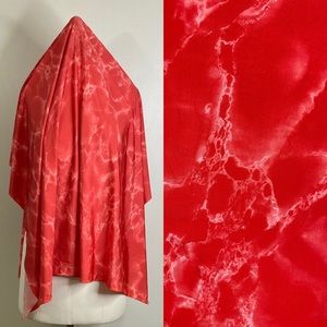 BATHING SUIT BIKINI FABRIC RED MARBLE NYLON STRETCH